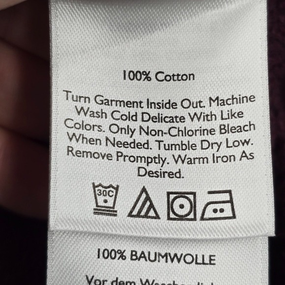 Eddie Bauer Mens Sweater XXL Purple Henley Long Sleeve Stretch Cotton Casual‎ - Picture 5 of 11